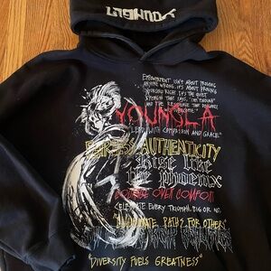 YoungLA Graphic Black Hoodie
